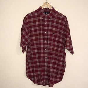 RALPH LAUREN SHORT SLEEVE BUTTON DOWN LARGE